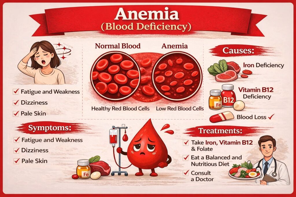 blood ki kami ka diagram 