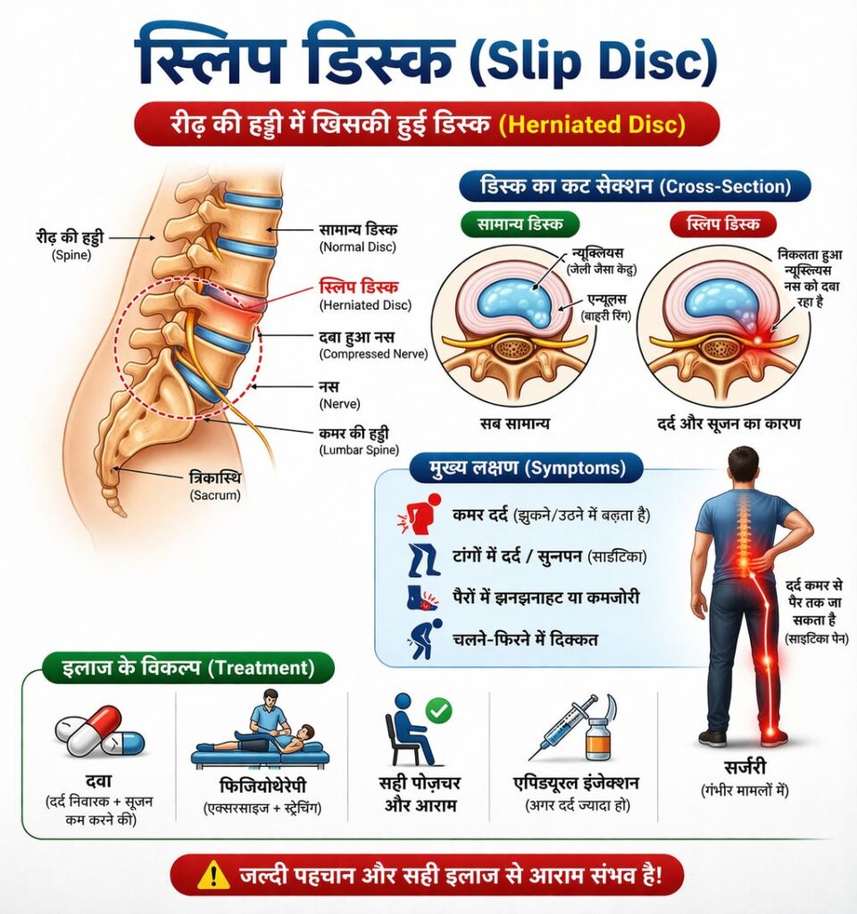 slip disc herniated image